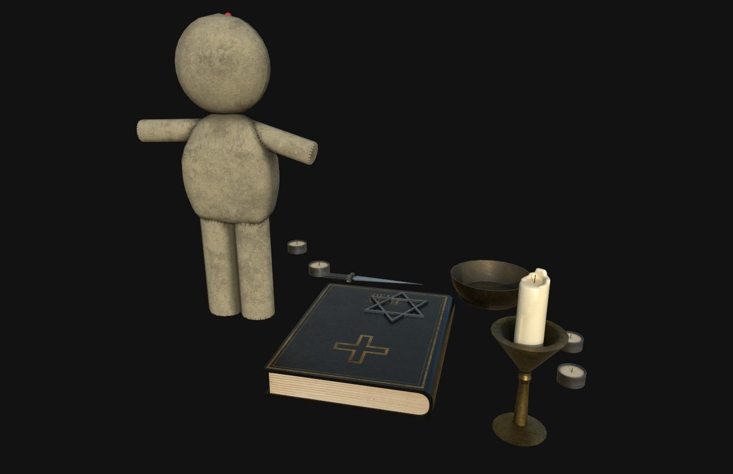 Ritual Objects Low-poly 3D model_6