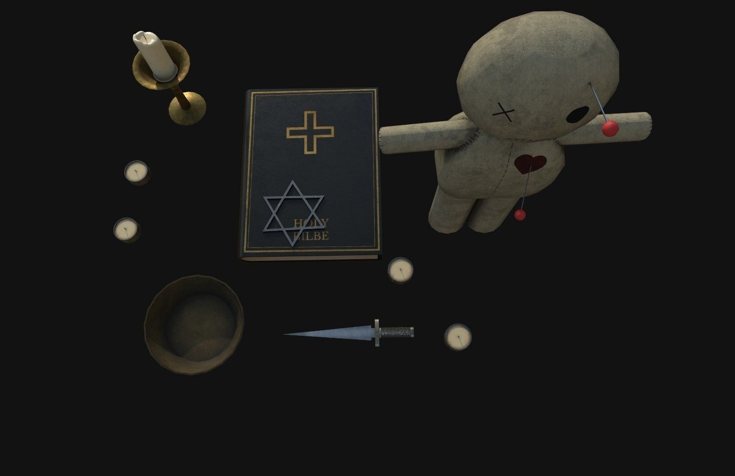 Ritual Objects Low-poly 3D model_4