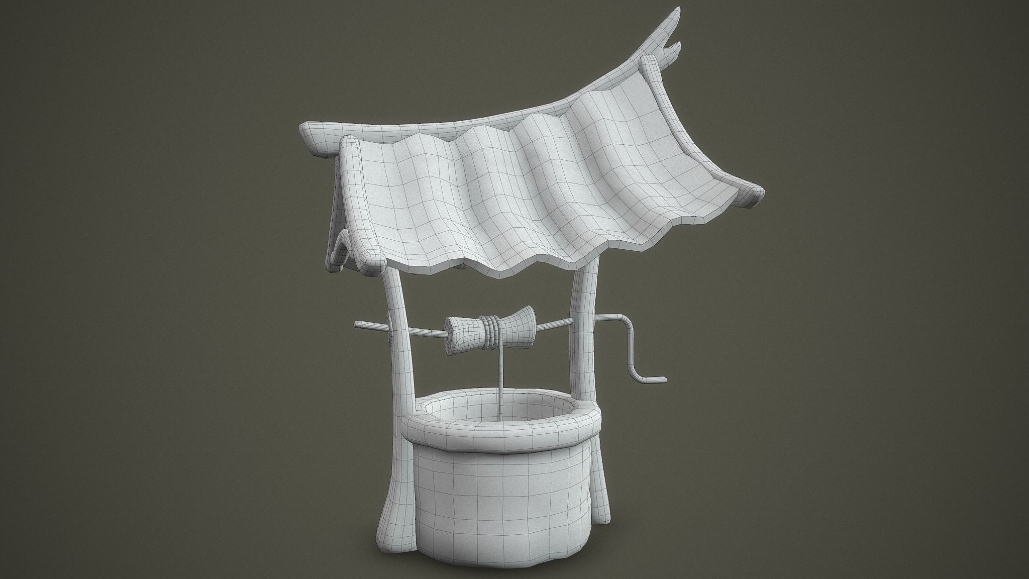 Stylized Well PBR Low-poly 3D model Low-poly 3D model_11