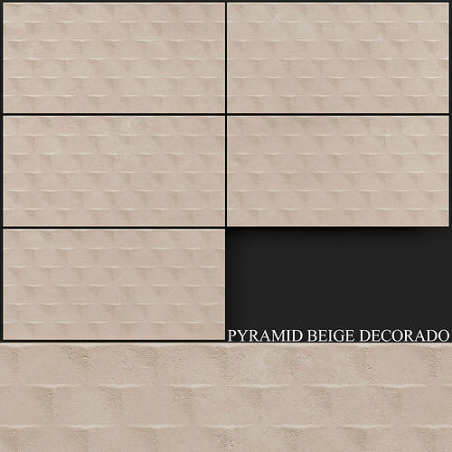 Keros Decorado Pyramid Beige 3D model