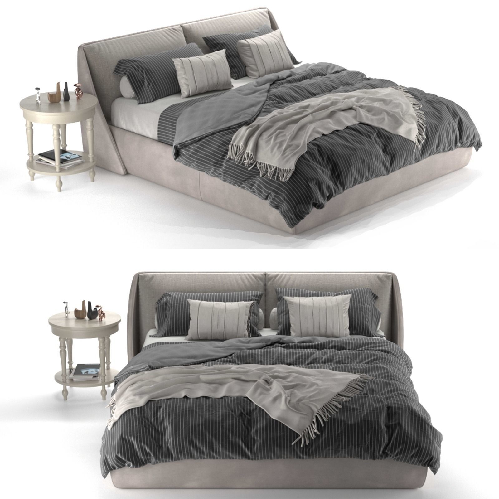 MEGA PACKAGE 8 PIECES ULTRA QUALITY BED FILE Low-poly 3D model_3