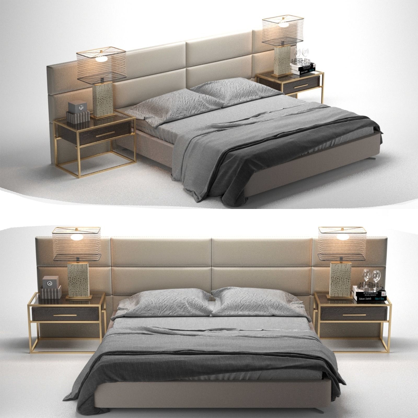 MEGA PACKAGE 8 PIECES ULTRA QUALITY BED FILE Low-poly 3D model_5