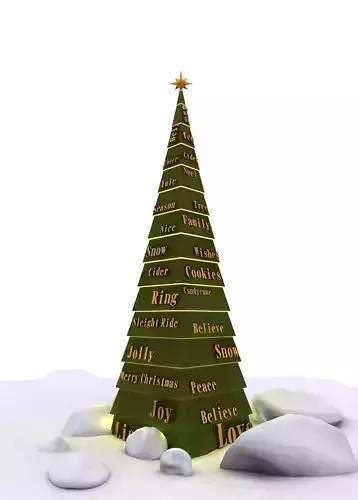 Letters Christmas Tree
