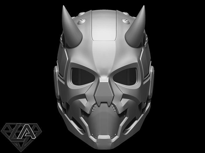 Sci-fi cyberdemon helmet V1 3D print model
