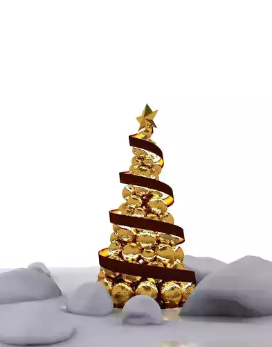 Golden Christmas Tree