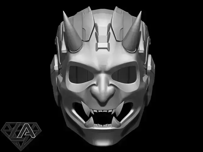 Sci-fi cyberdemon helmet V2