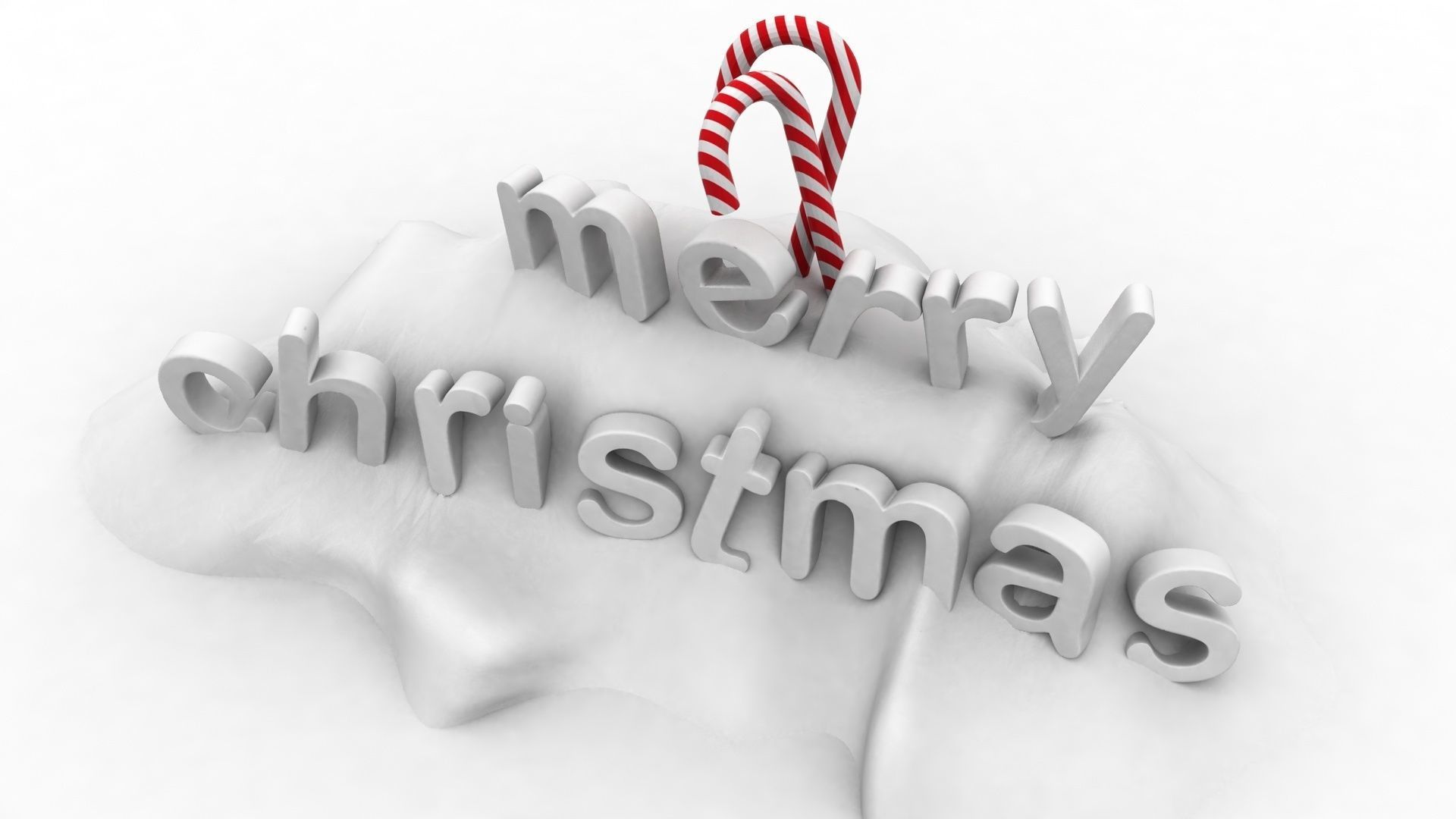 Christmas Snow Decoration 3D model_3