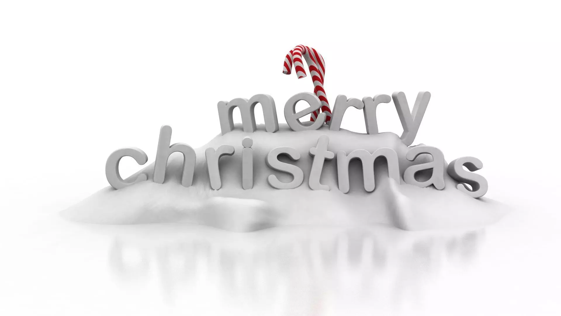 Christmas Snow Decoration 3D model_0