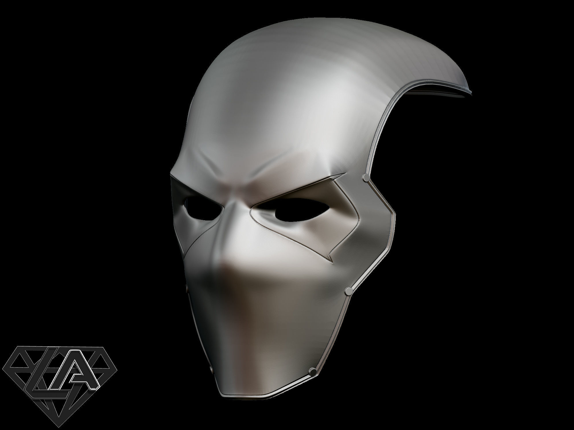 Red Hood mask 3D print model_9