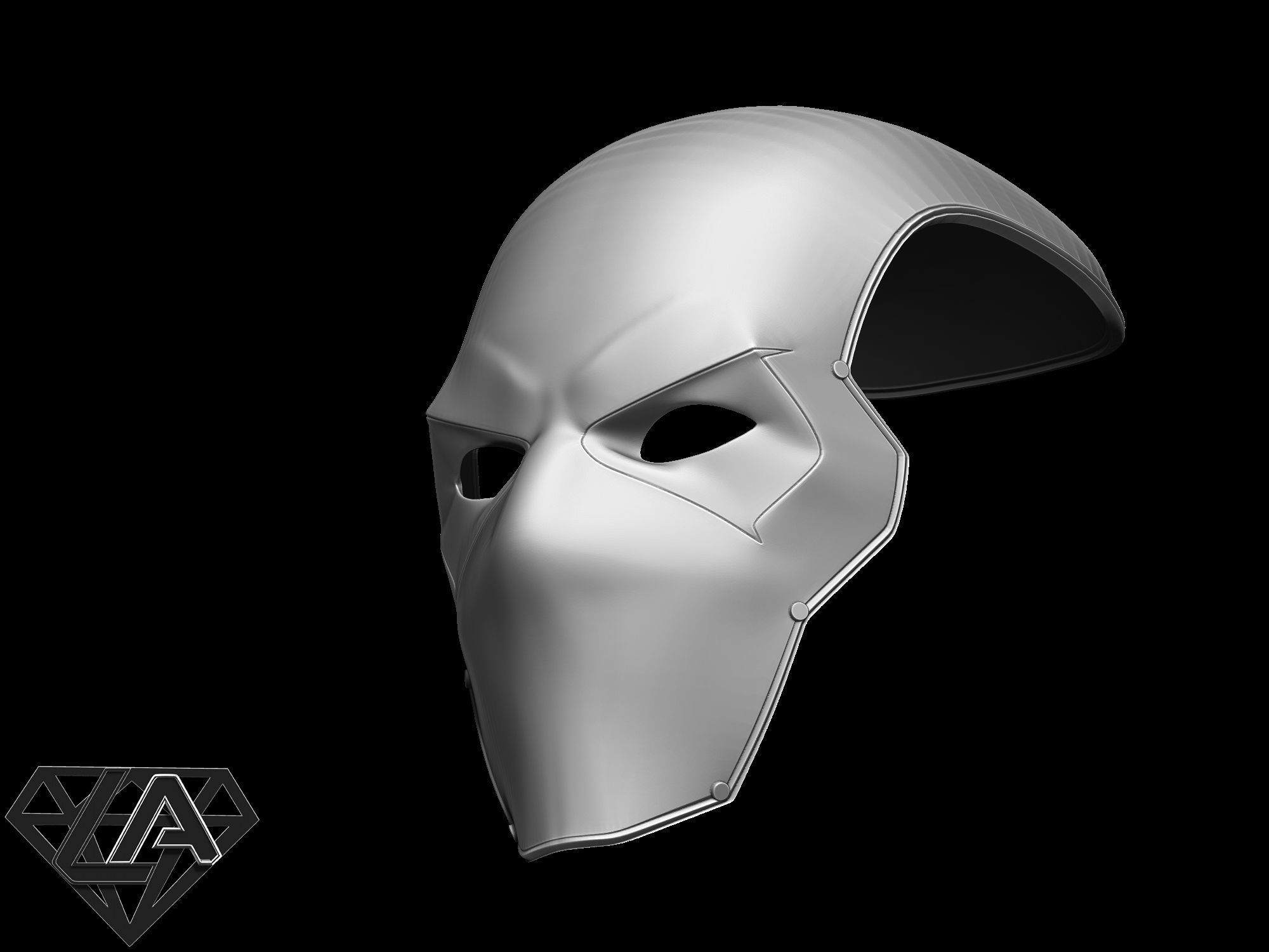 Red Hood mask 3D print model_10