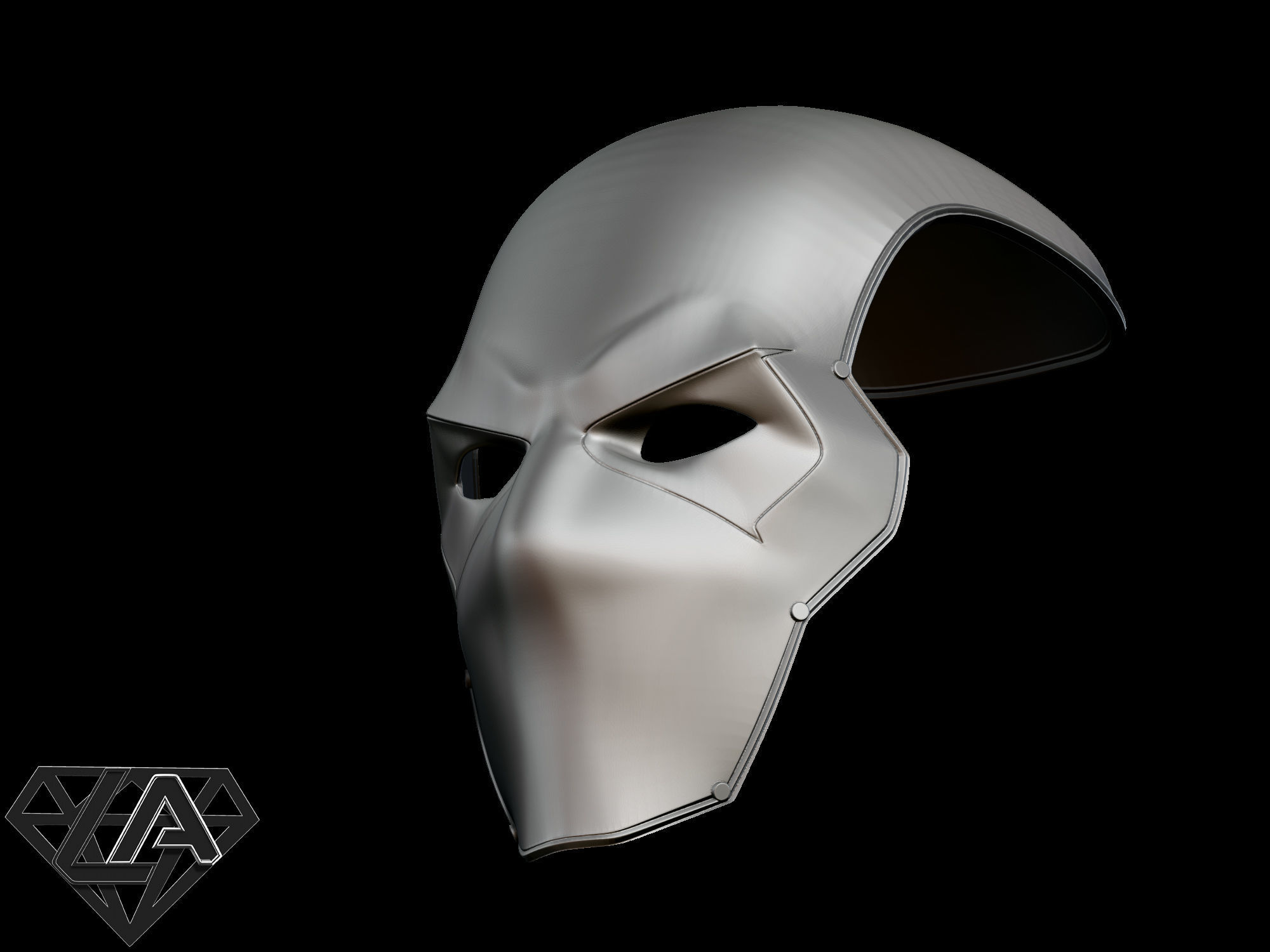 Red Hood mask 3D print model_11