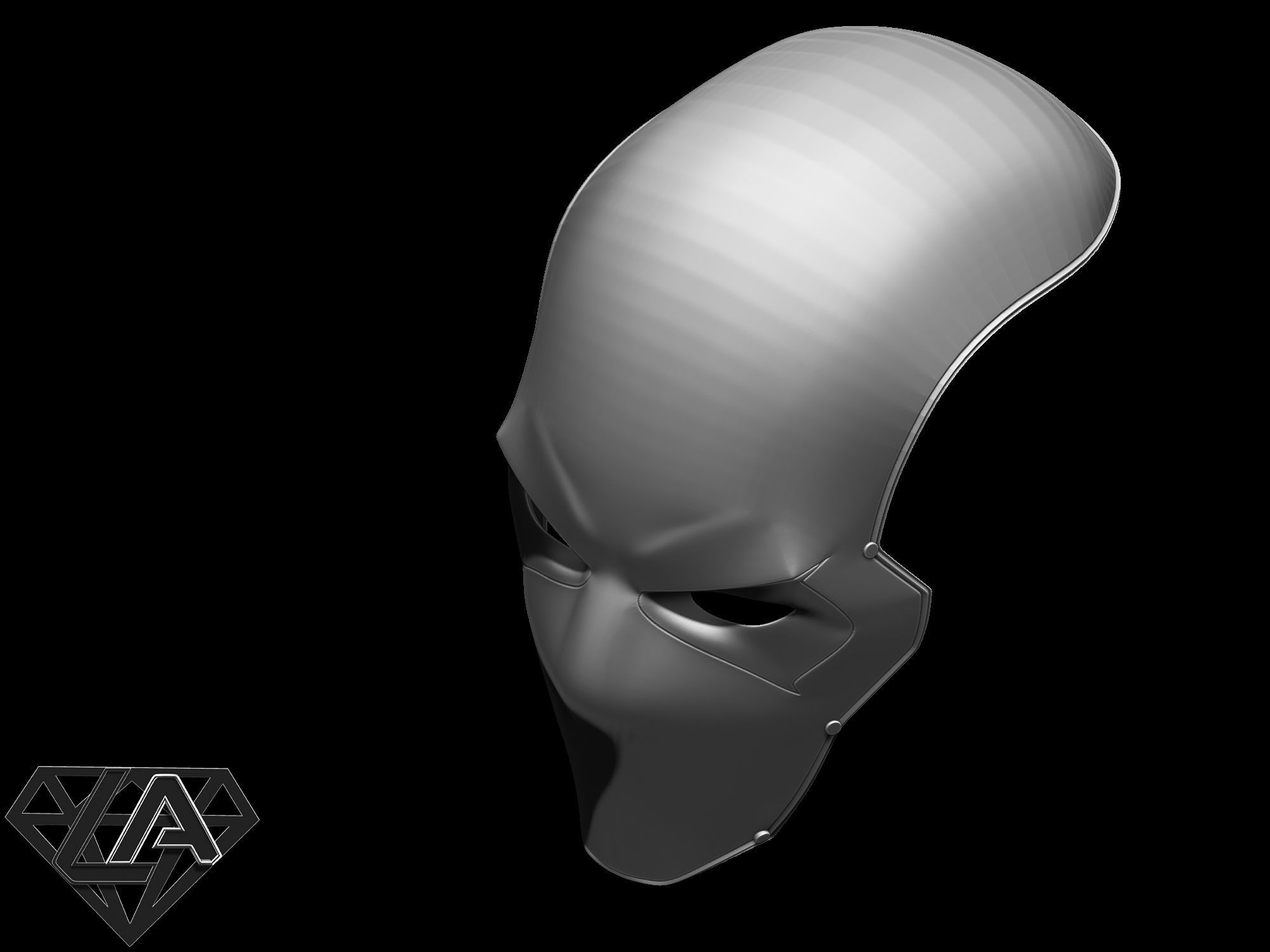 Red Hood mask 3D print model_2