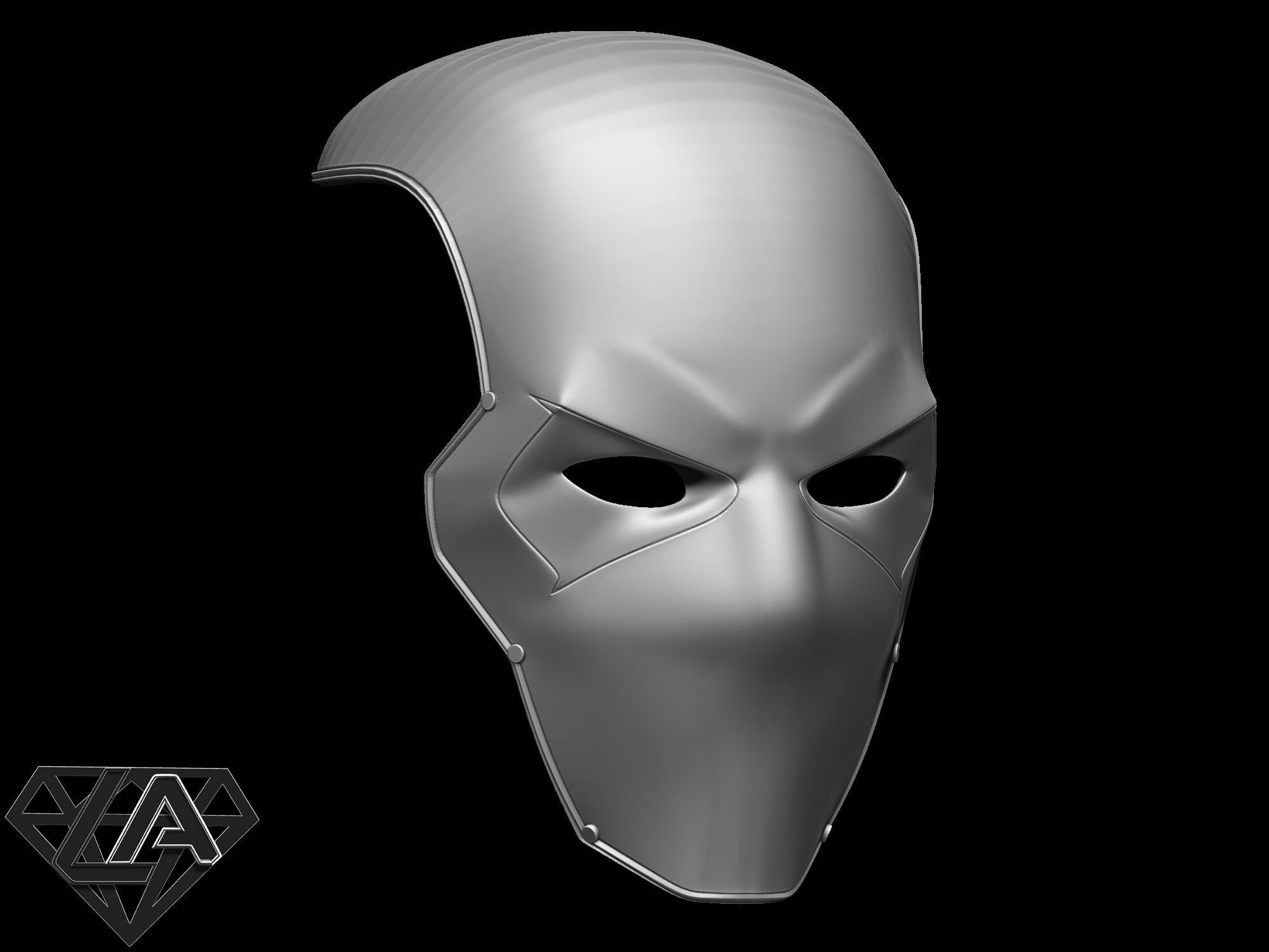 Red Hood mask 3D print model_4