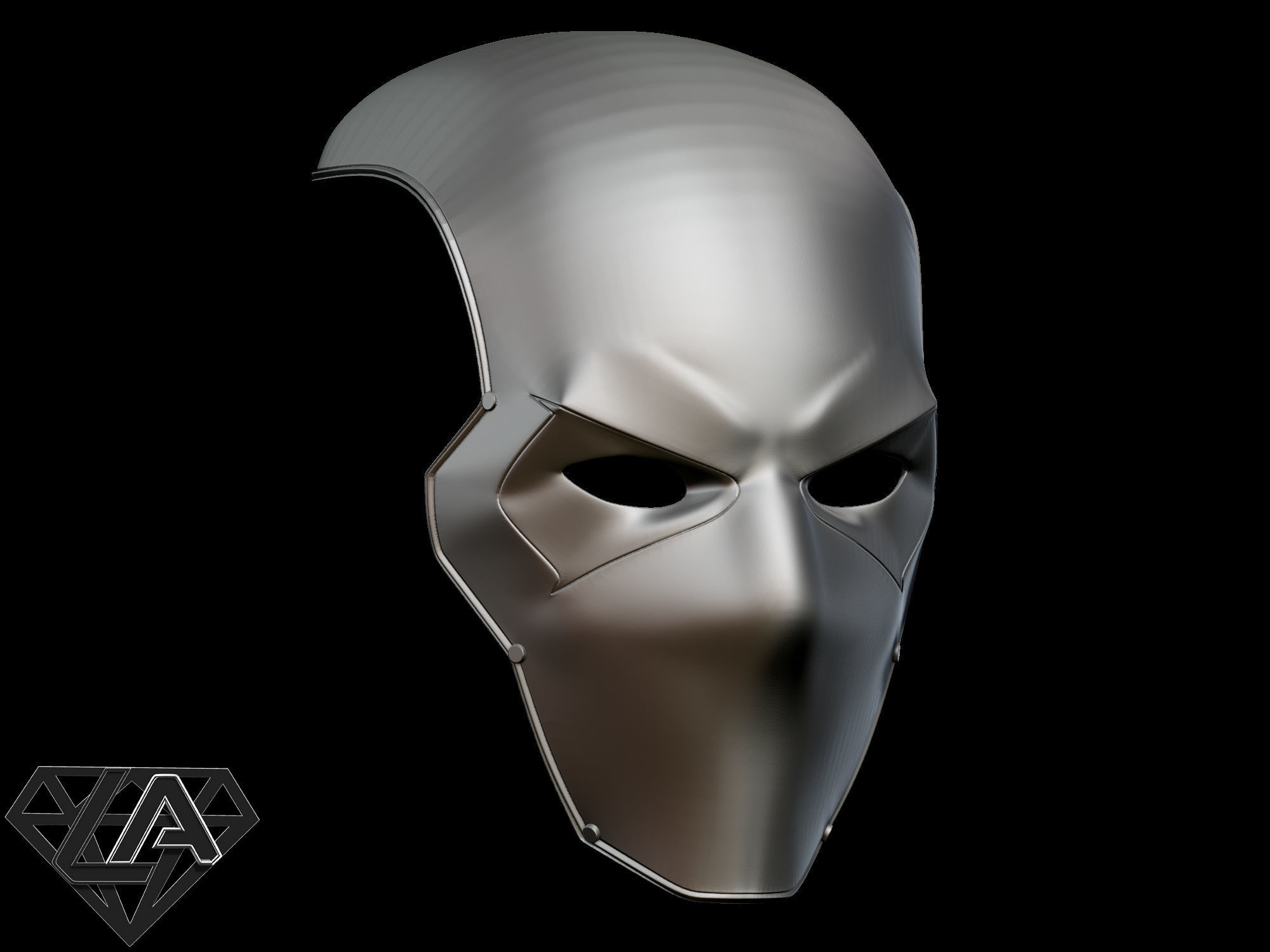 Red Hood mask 3D print model_5