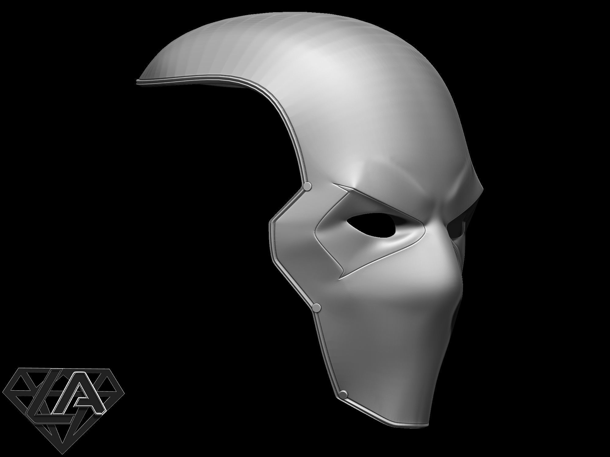 Red Hood mask 3D print model_6