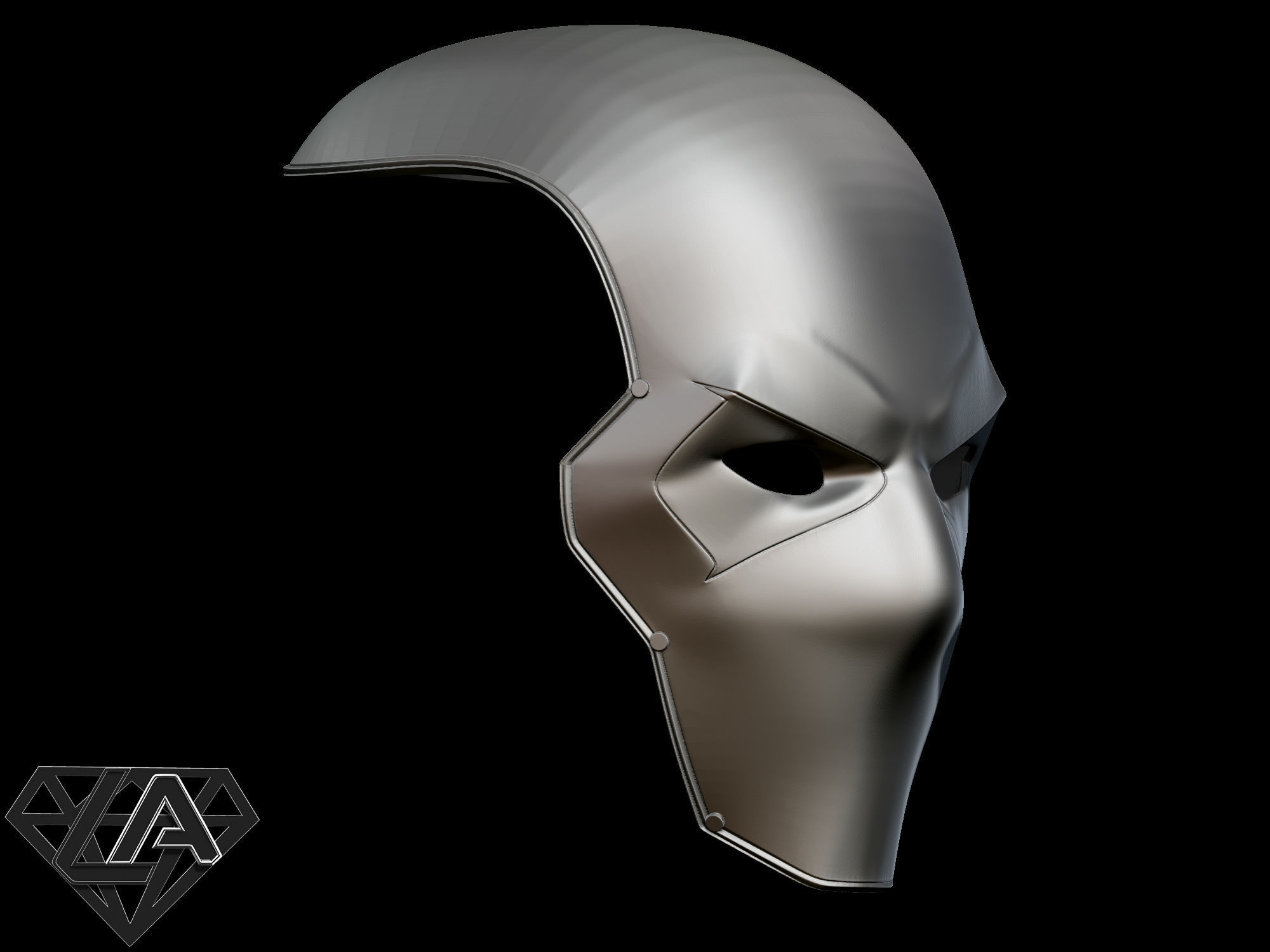Red Hood mask 3D print model_7