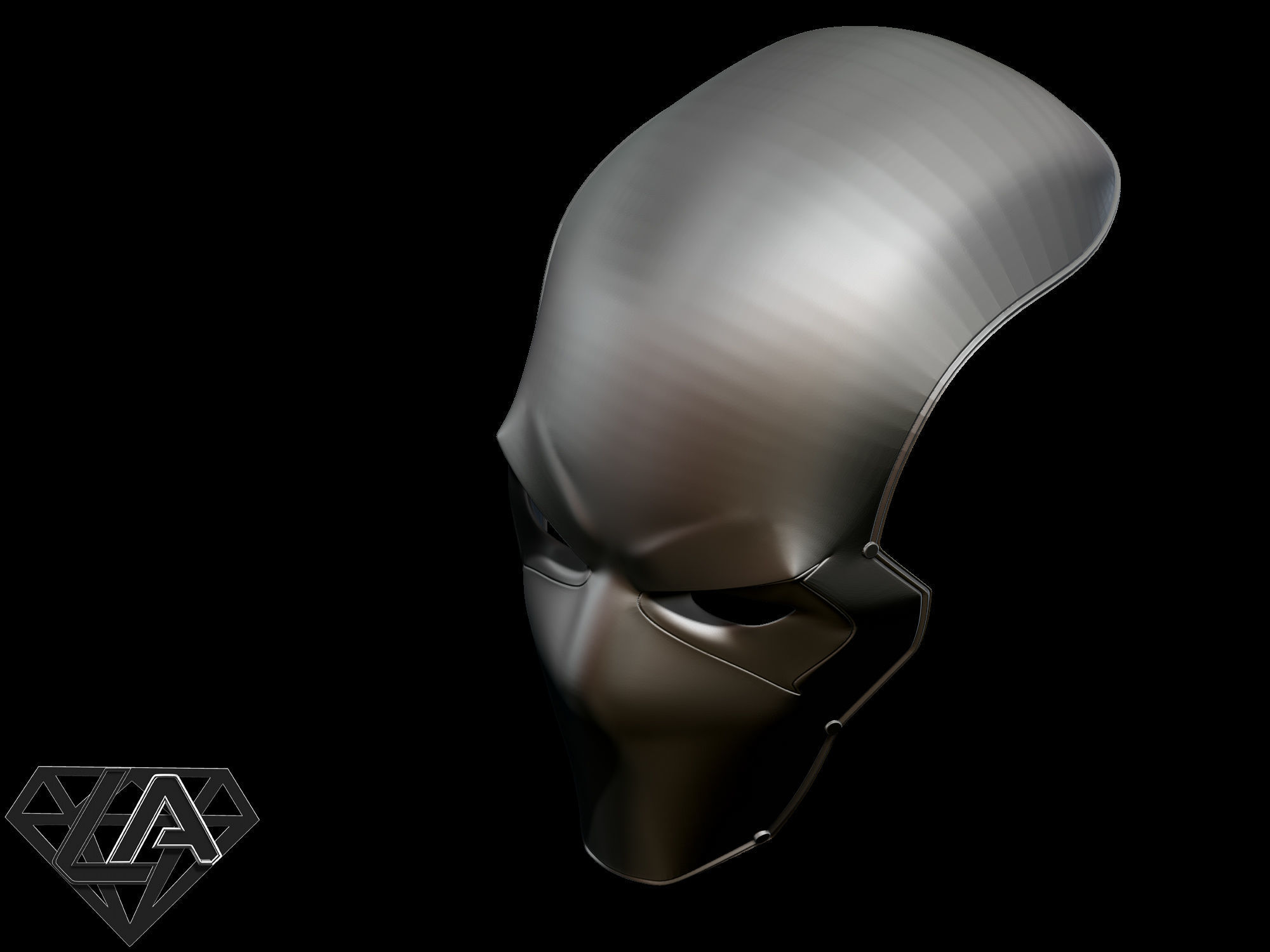Red Hood mask 3D print model_3