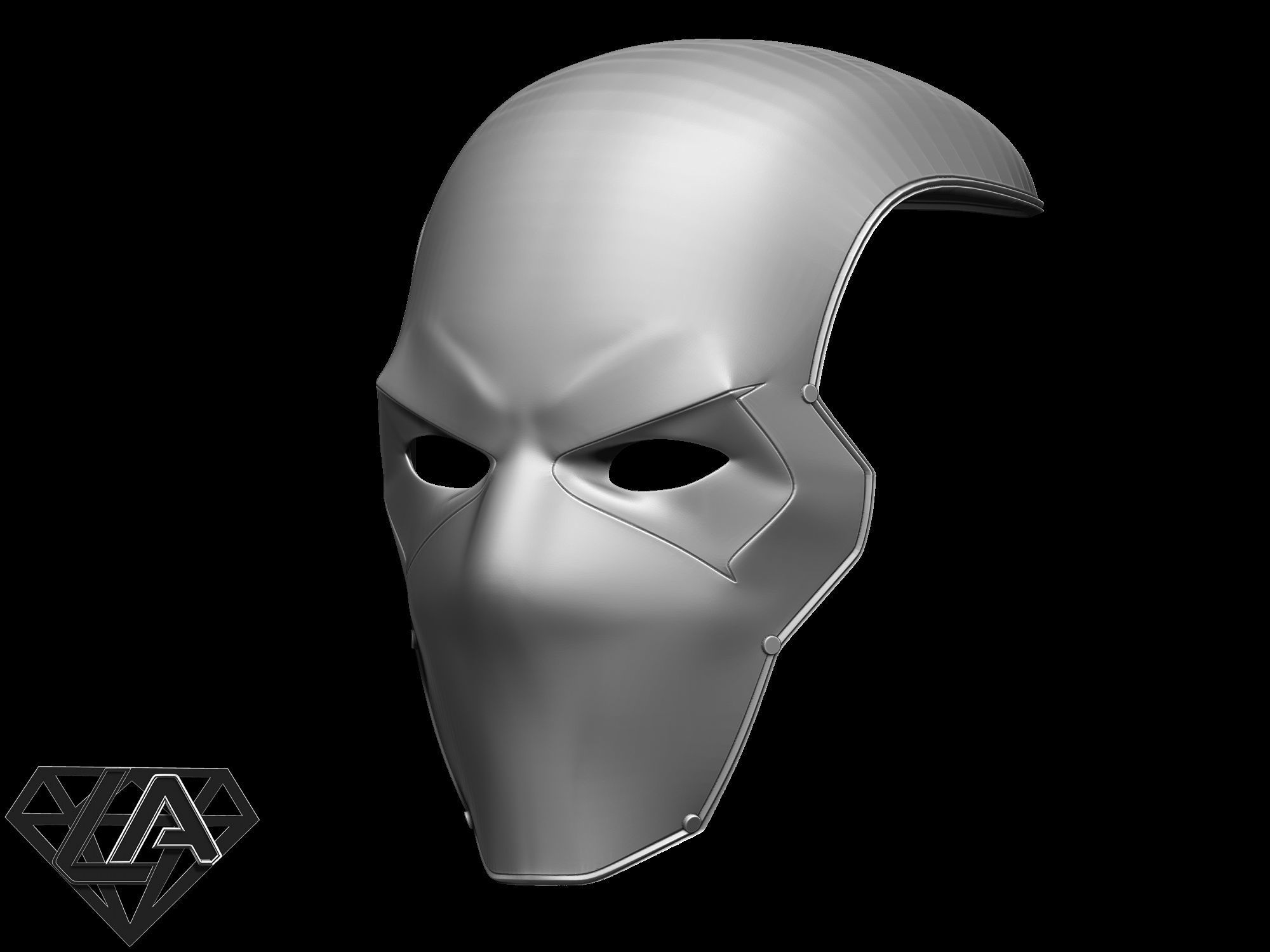 Red Hood mask 3D print model_8