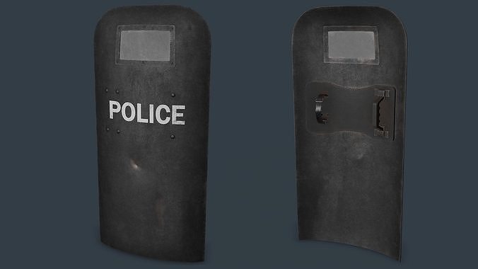 Post-Apocalypse Police Shield Low-poly 3D model Low-poly 3D model