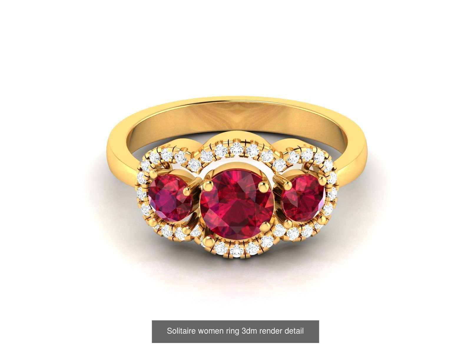 Gemstone Rings 3dm render details bulk collection  _4