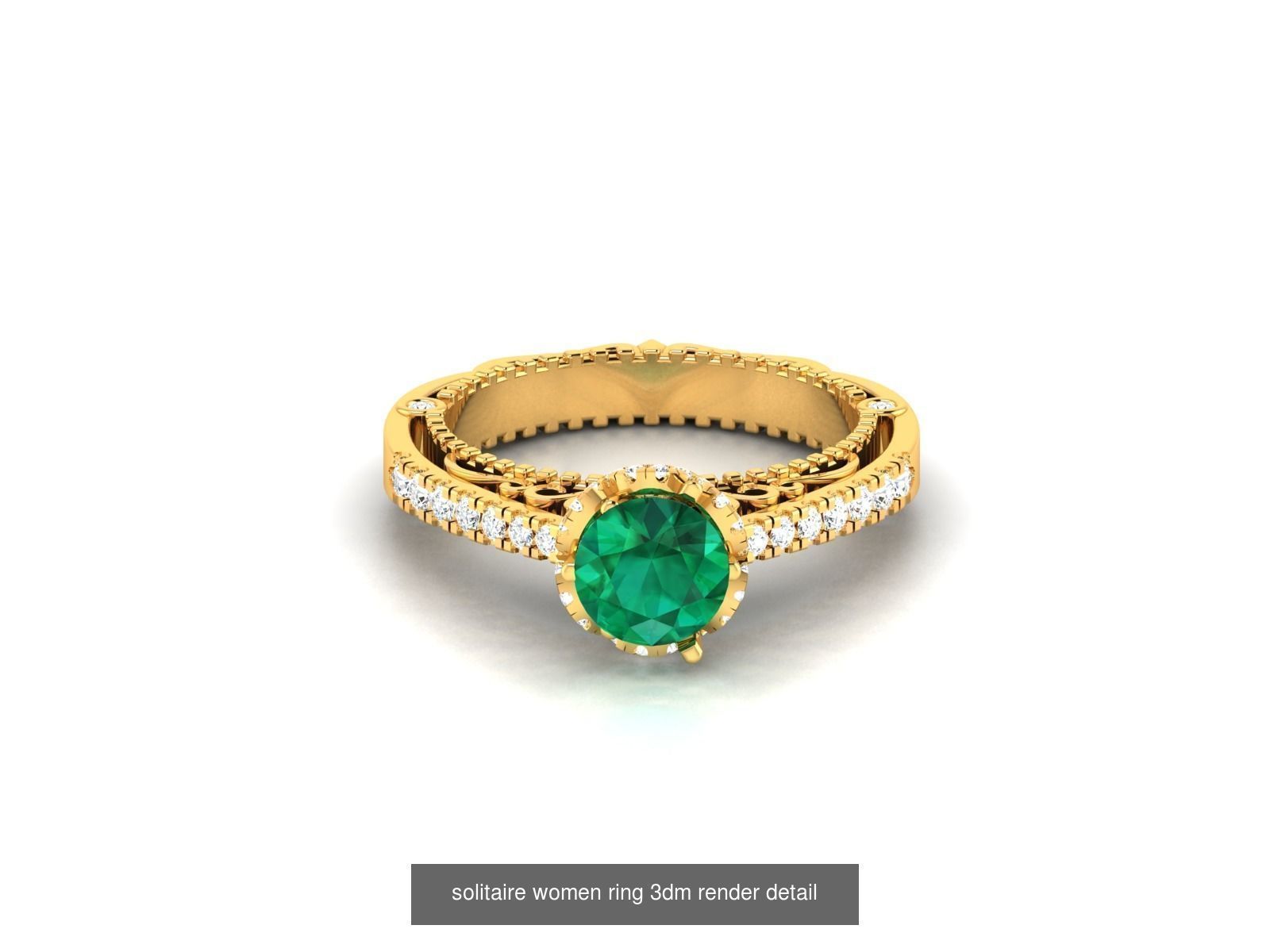 Gemstone Rings 3dm render details bulk collection  _10