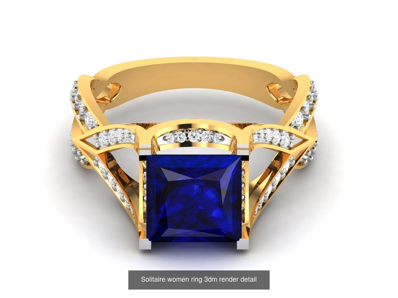 Gemstone Rings 3dm render details bulk collection  _17