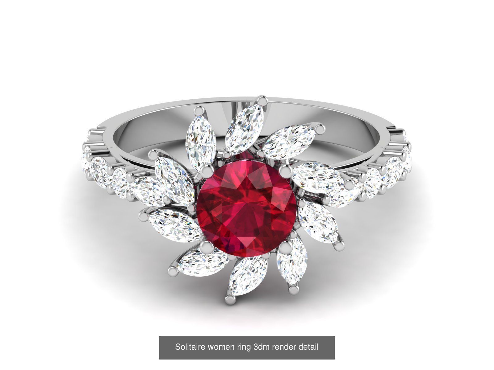 Gemstone Rings 3dm render details bulk collection  _11