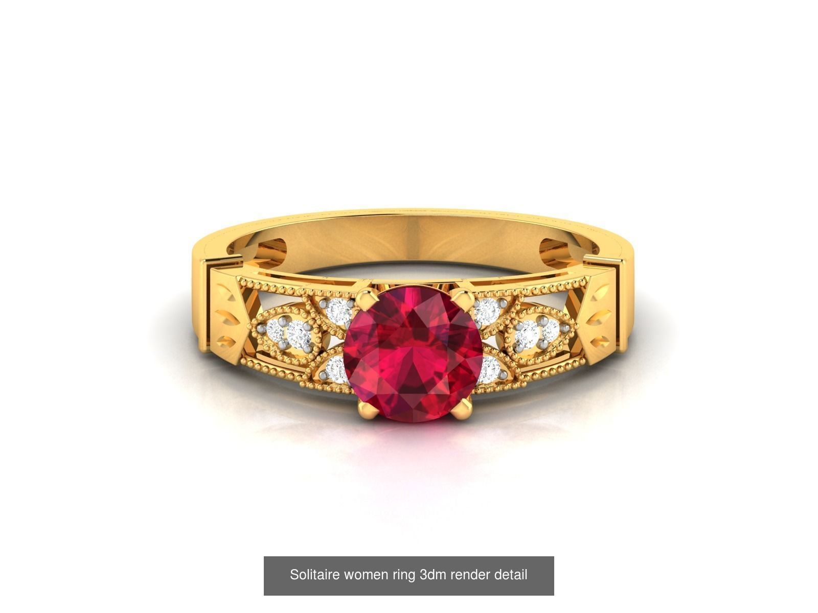Gemstone Rings 3dm render details bulk collection  _2