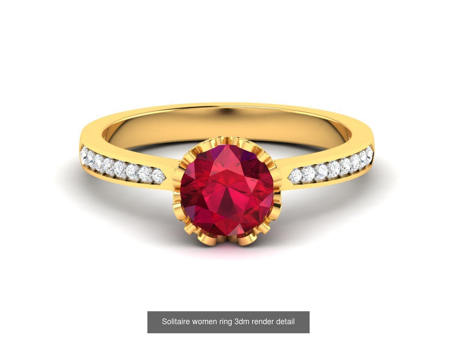 Gemstone Rings 3dm render details bulk collection  _13