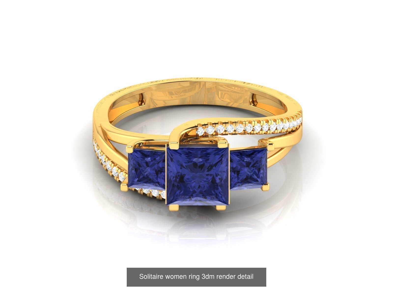 Gemstone Rings 3dm render details bulk collection  _7