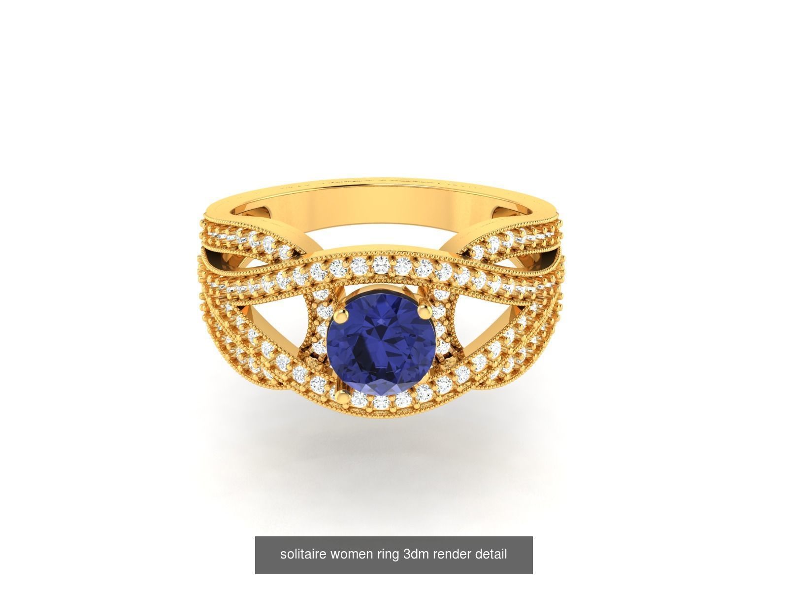 Gemstone Rings 3dm render details bulk collection  _8