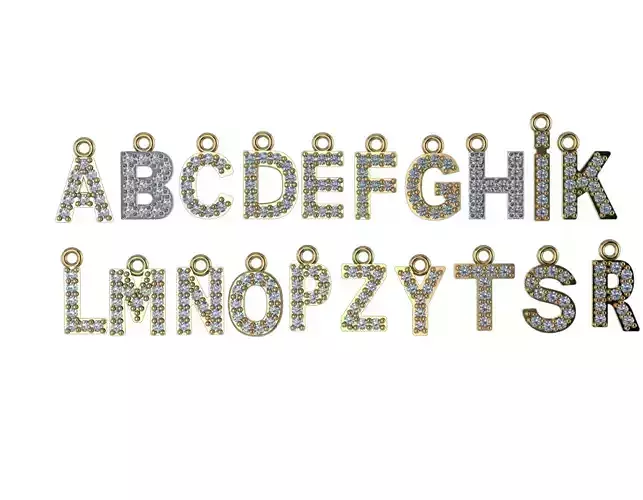 elements rhinestone alphabet charms