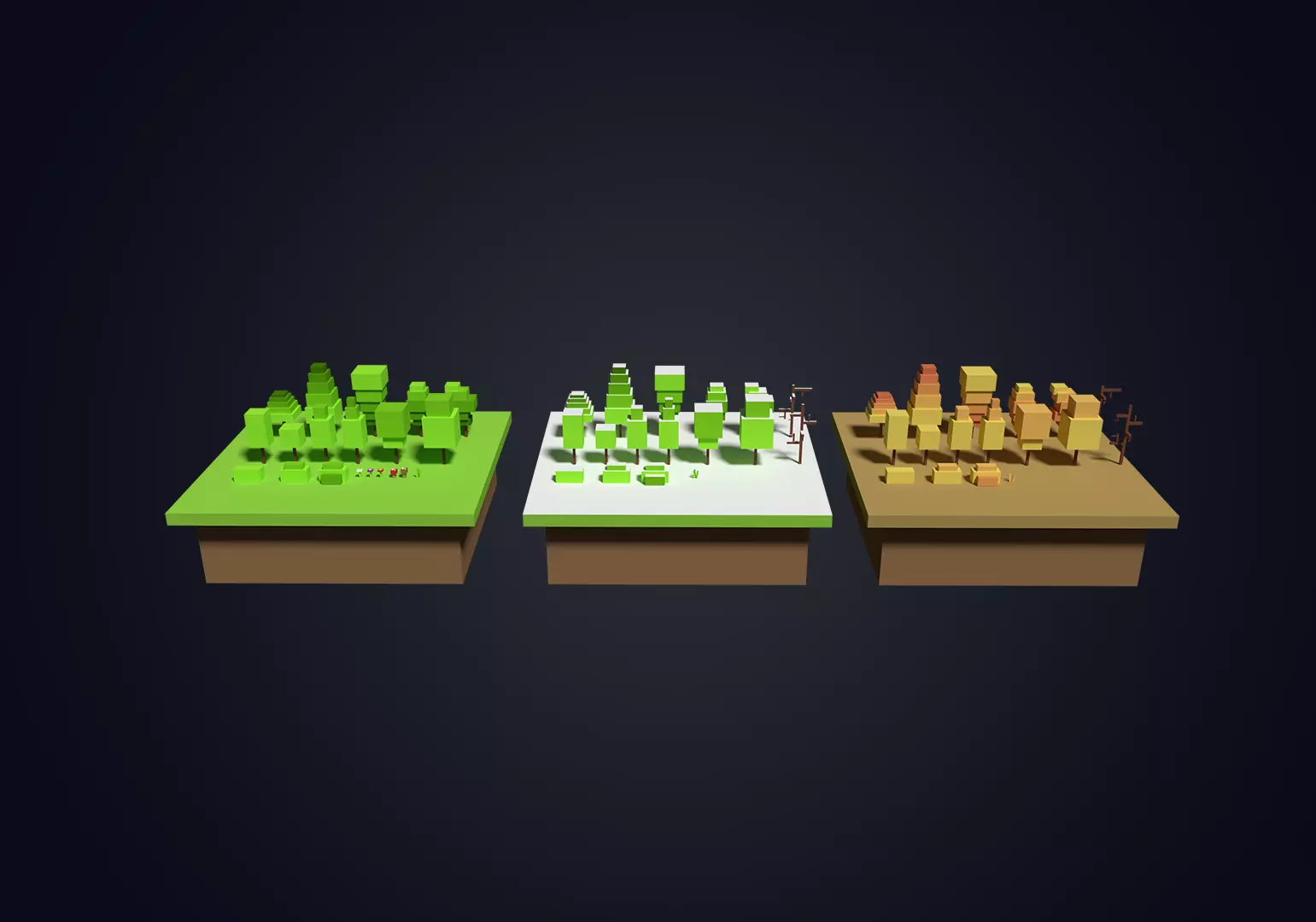 Cubic Tree Model 3D model Cubic Tree Asset VR / AR / low-poly | CGTrader