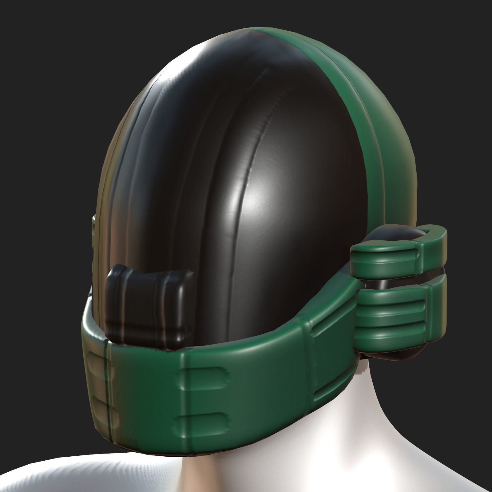 Helmet plastic mask protection pollution ball shaped Low-poly Low-poly 3D model_2