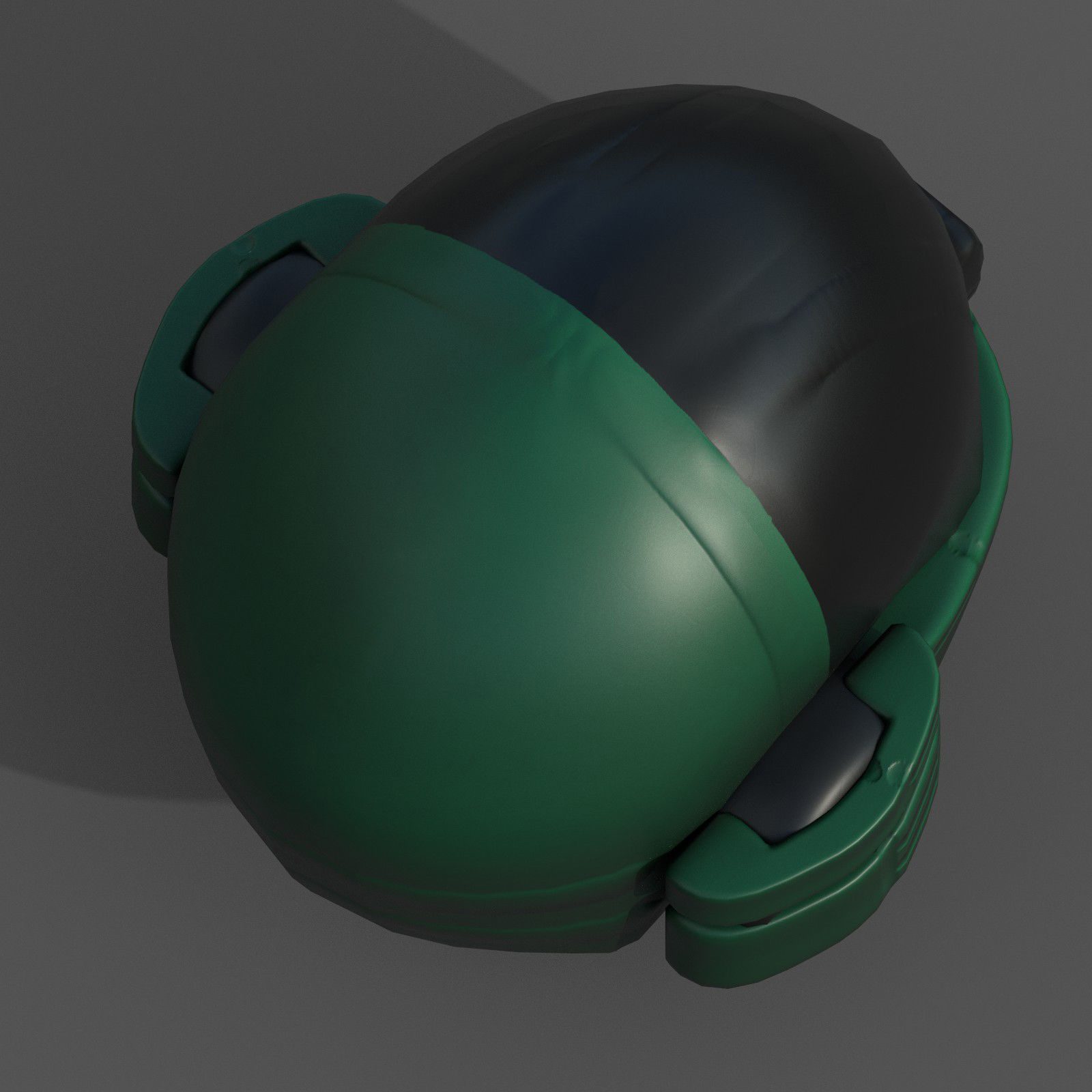 Helmet plastic mask protection pollution ball shaped Low-poly Low-poly 3D model_6