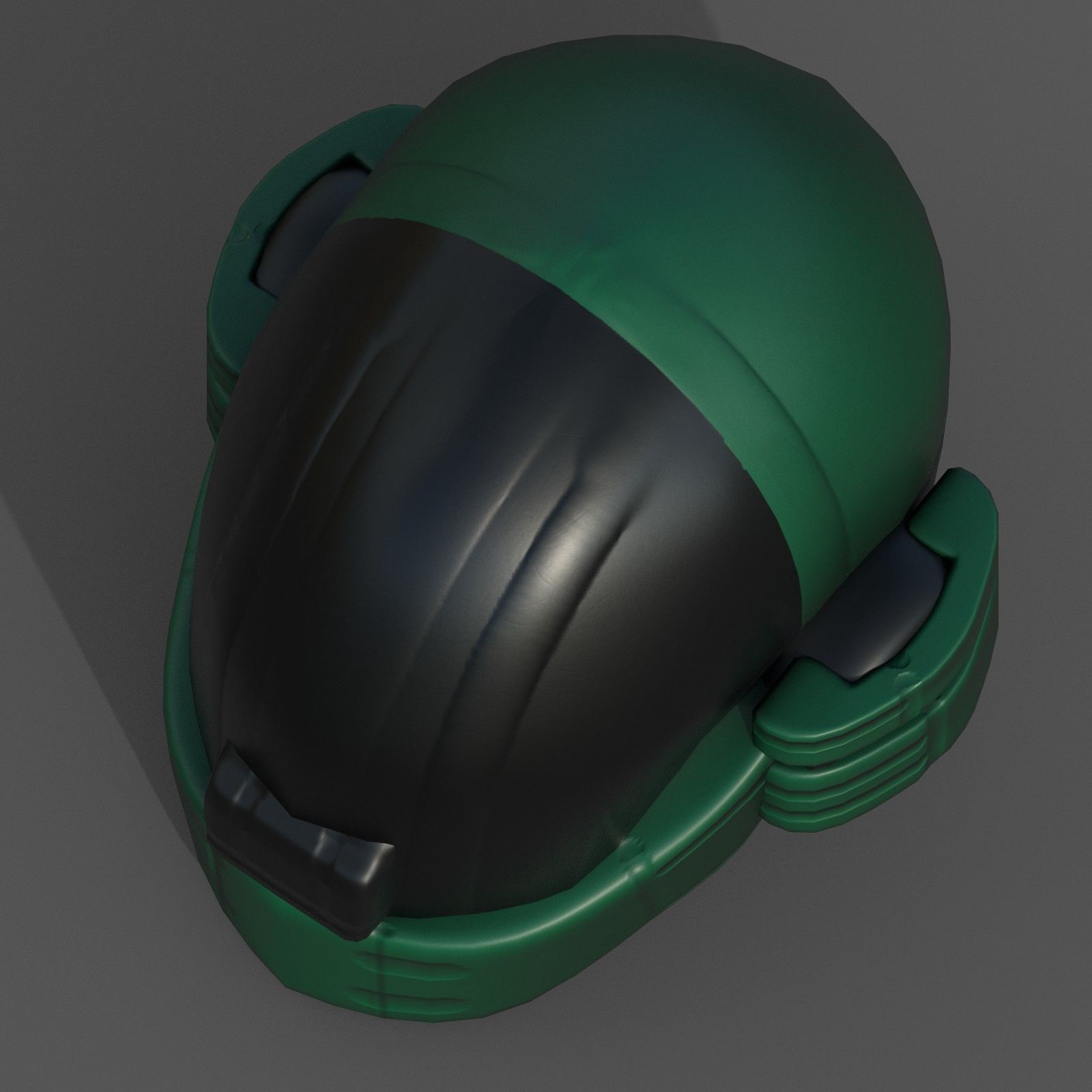 Helmet plastic mask protection pollution ball shaped Low-poly Low-poly 3D model_4