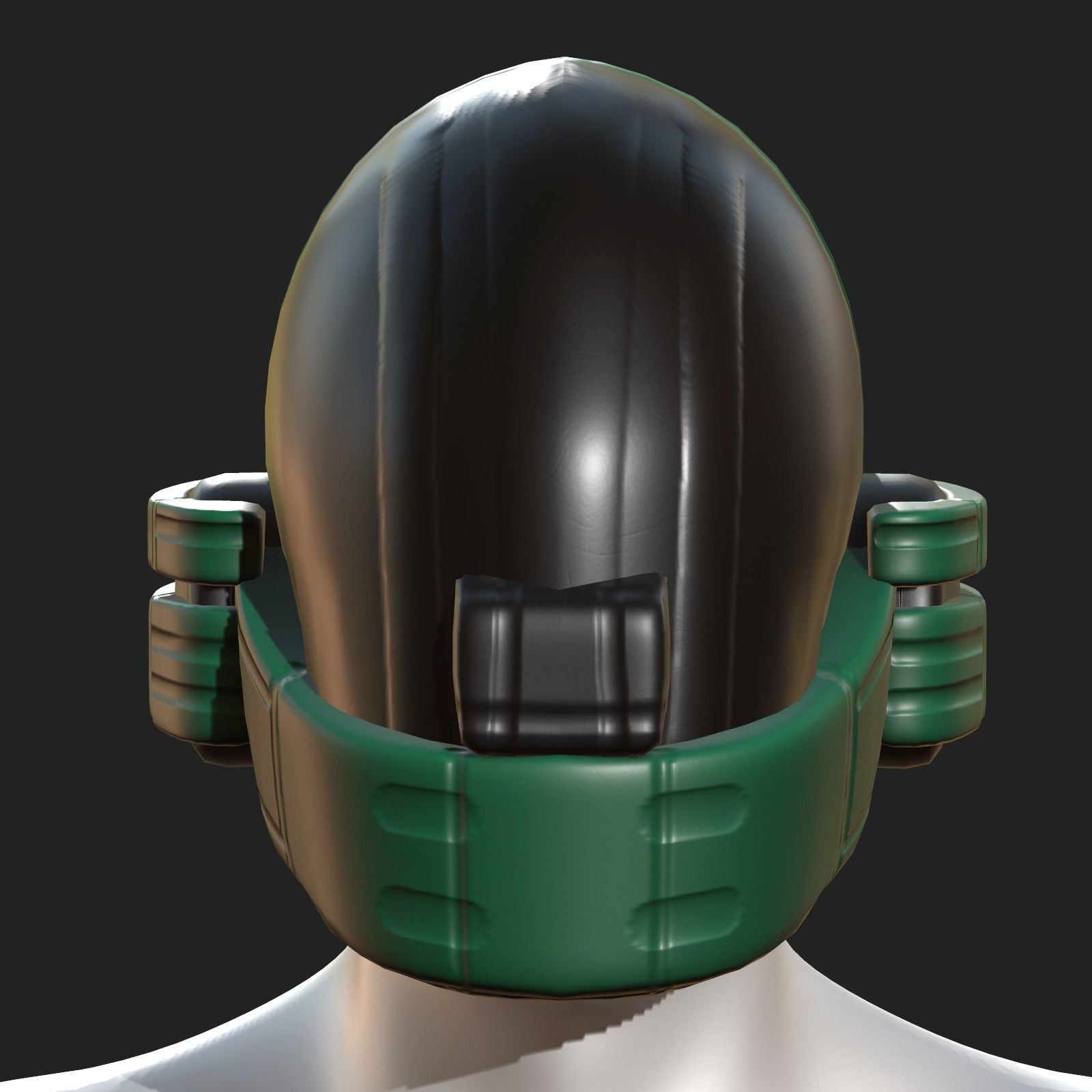 Helmet plastic mask protection pollution ball shaped Low-poly Low-poly 3D model_1