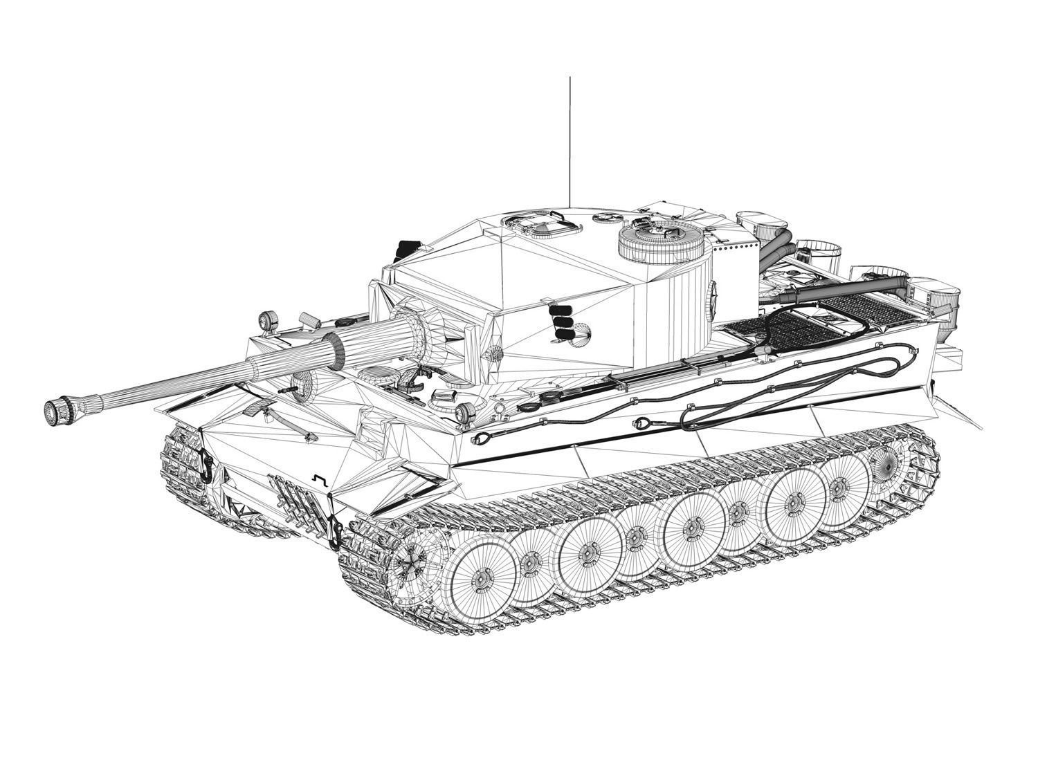 Panzer VI - Tiger - 427 - Early Production 3D model_12