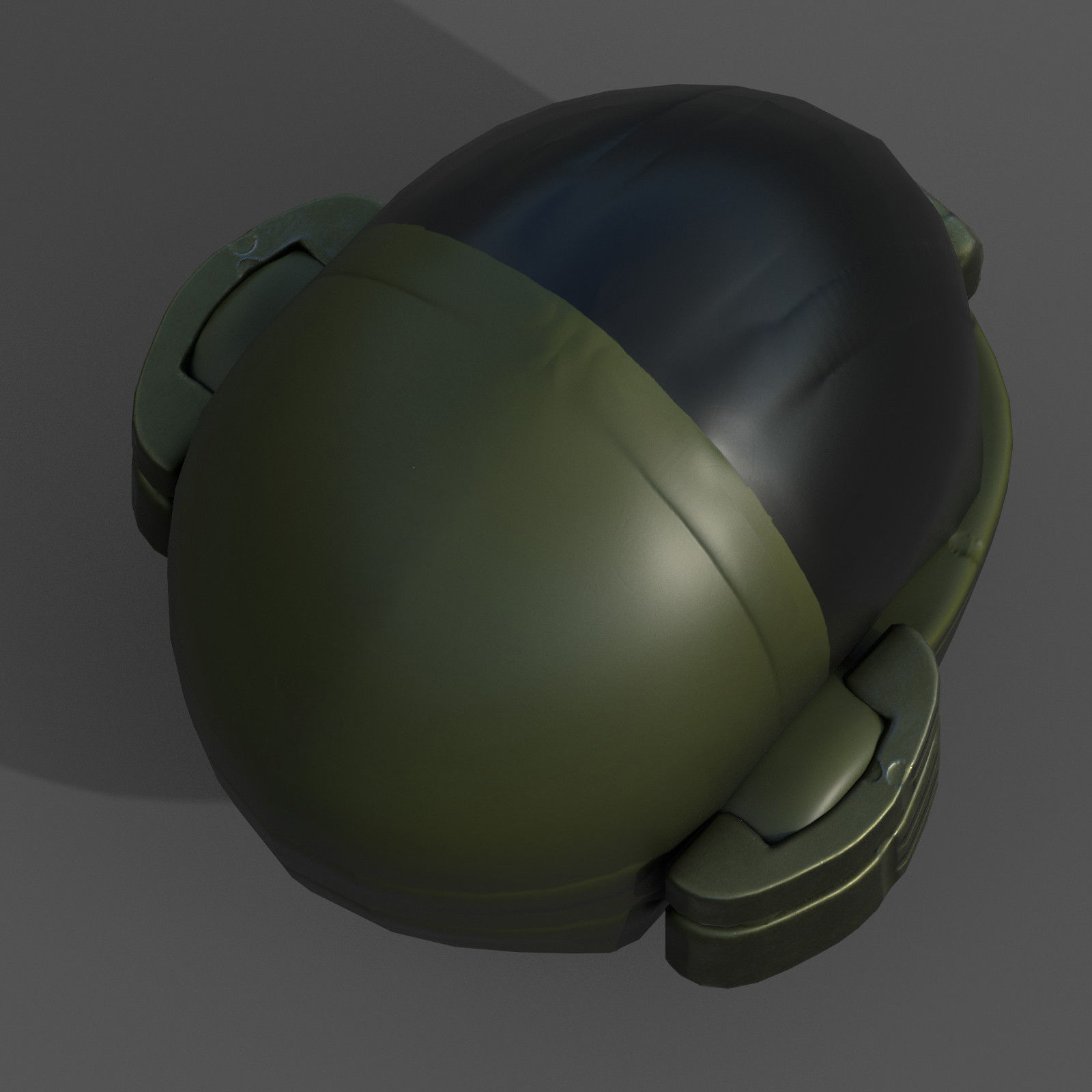 Helmet plastic mask protection pollution ball shaped Low-poly Low-poly 3D model_9