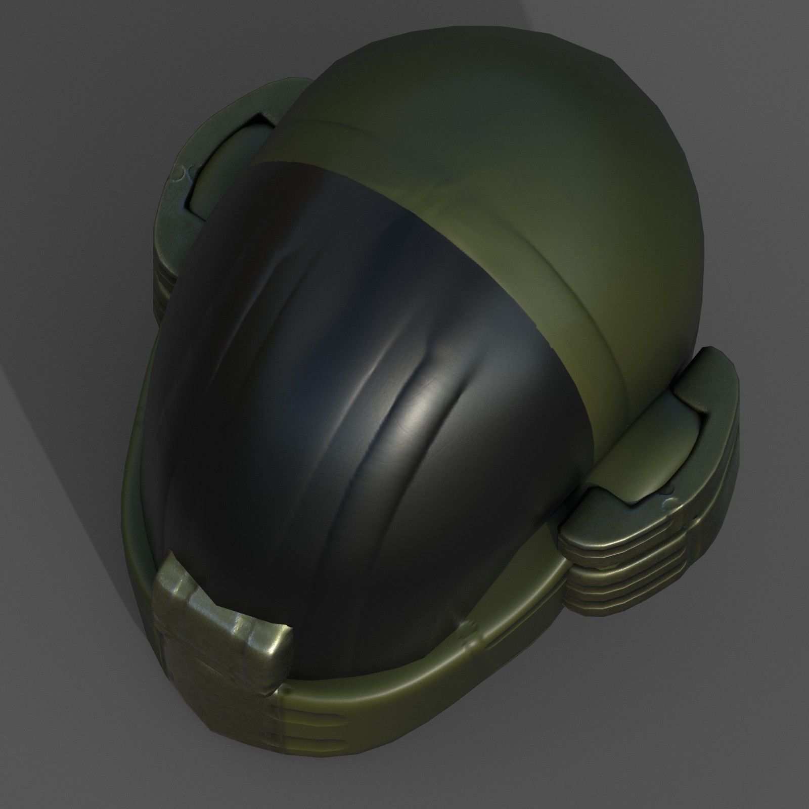 Helmet plastic mask protection pollution ball shaped Low-poly Low-poly 3D model_6