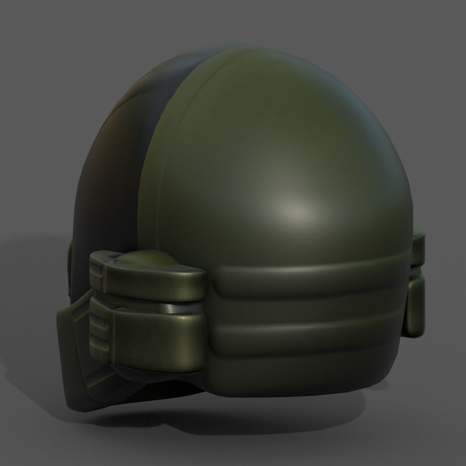 Helmet plastic mask protection pollution ball shaped Low-poly Low-poly 3D model_7