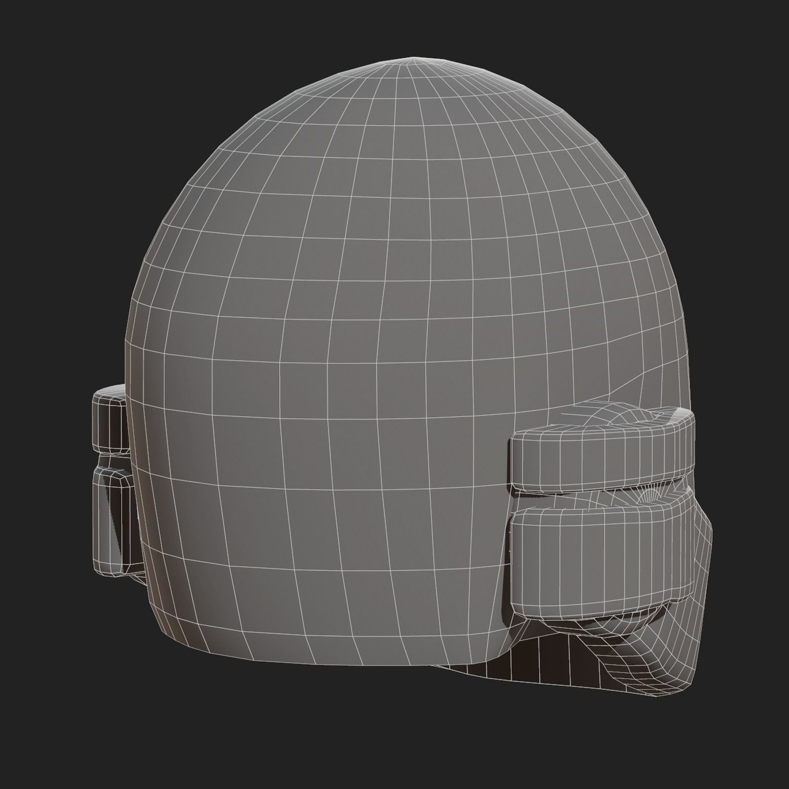 Helmet plastic mask protection pollution ball shaped Low-poly Low-poly 3D model_10