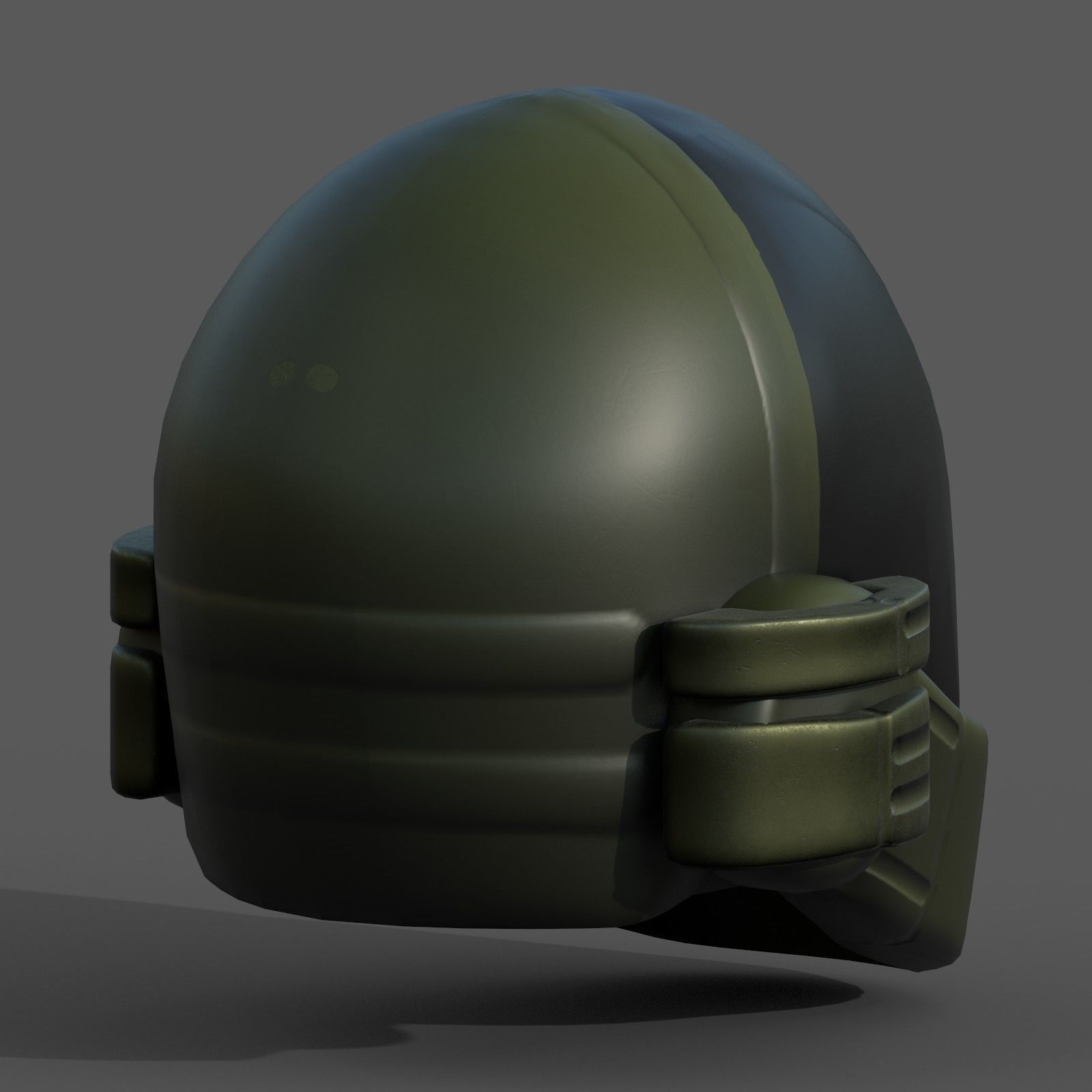 Helmet plastic mask protection pollution ball shaped Low-poly Low-poly 3D model_5