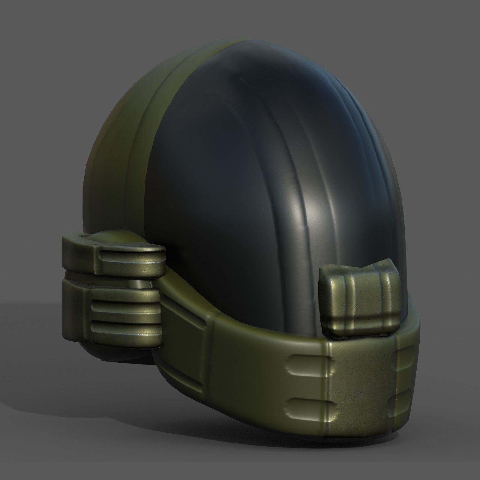 Helmet plastic mask protection pollution ball shaped Low-poly Low-poly 3D model_8