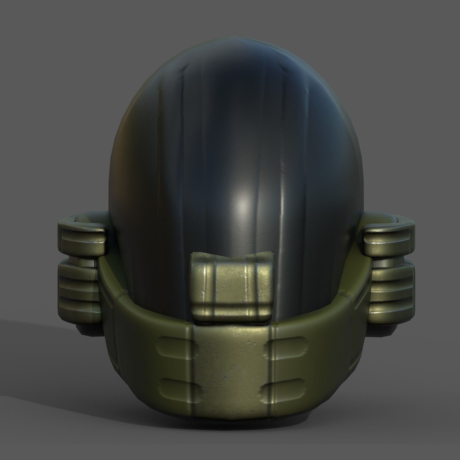 Helmet plastic mask protection pollution ball shaped Low-poly Low-poly 3D model_3