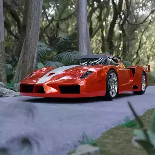 Ferrari fxx in jungle