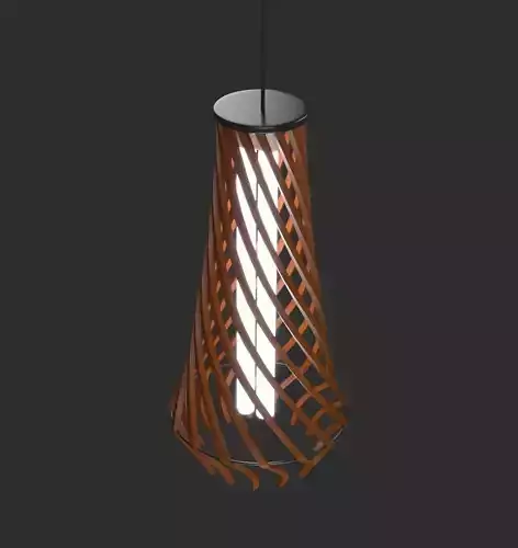 Twisted Wooden Lamp Design