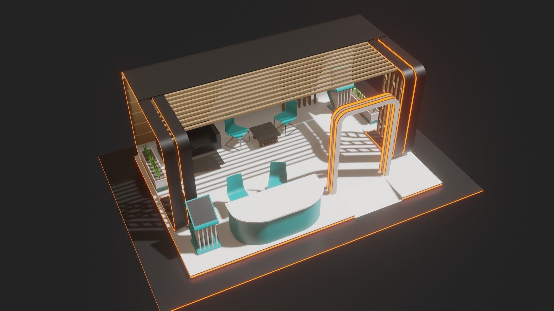 Exhibition Stand for Material Experimentation 3D Model Low-poly 3D model_9