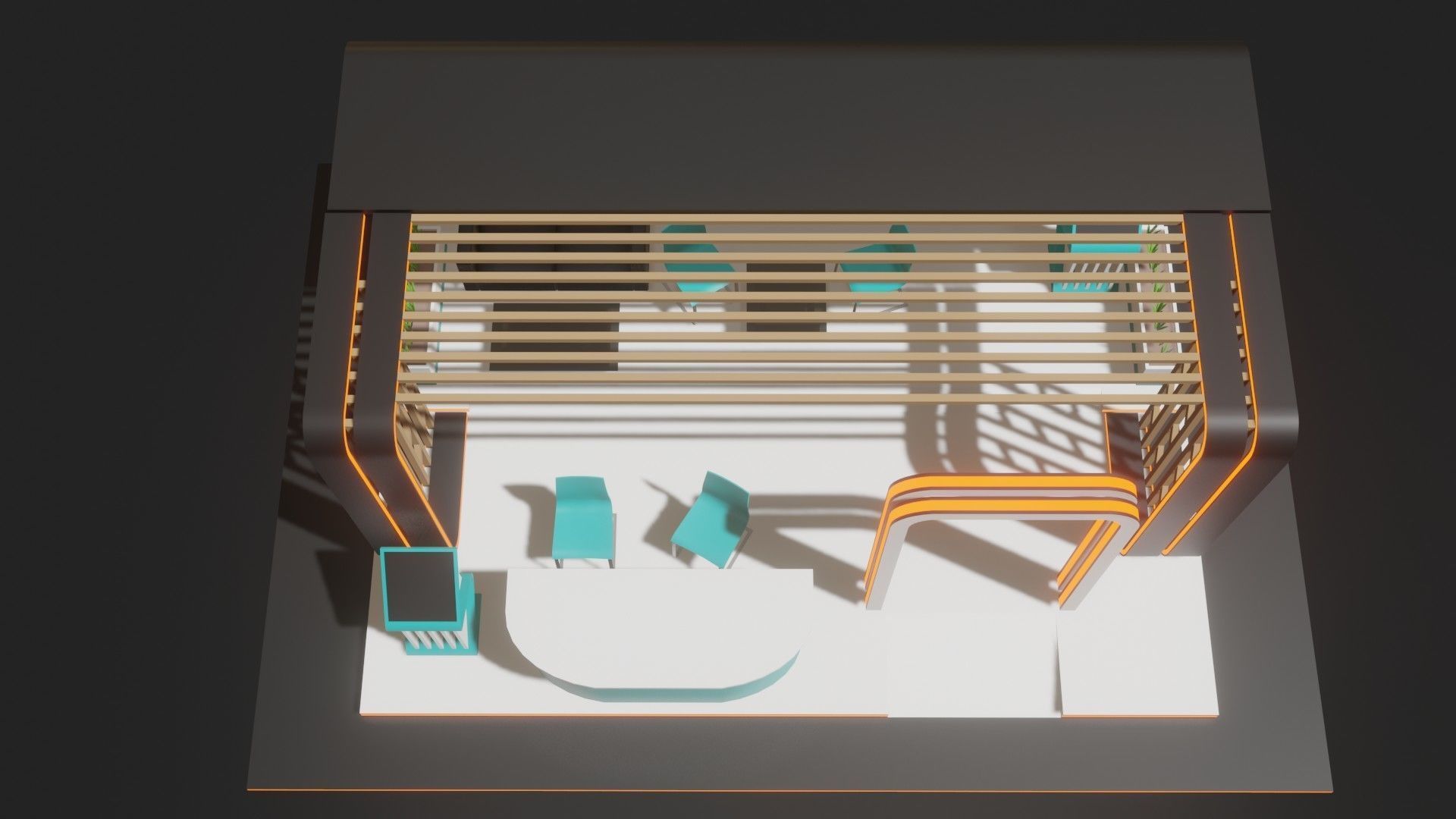 Exhibition Stand for Material Experimentation 3D Model Low-poly 3D model_5