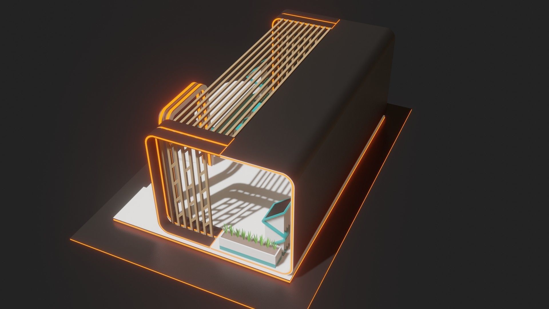 Exhibition Stand for Material Experimentation 3D Model Low-poly 3D model_20